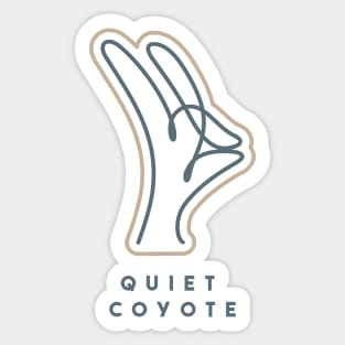 quiet coyote (dark) Sticker